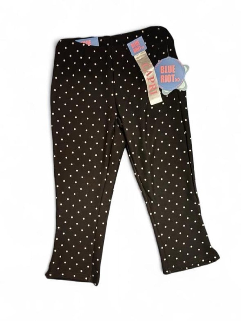 Cute stretch NWT polka dot capri pants small but fit like med